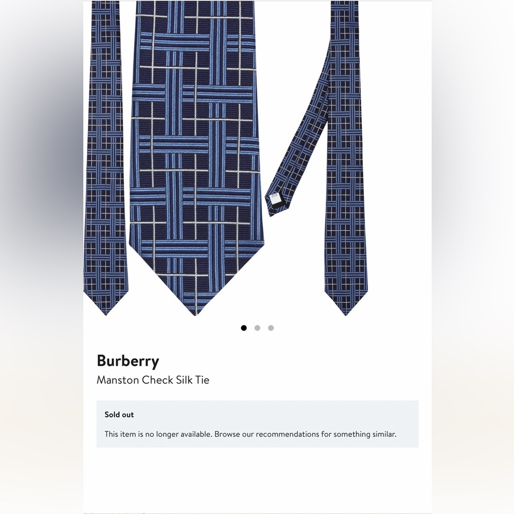 Burberry
Manston Check Silk Tie